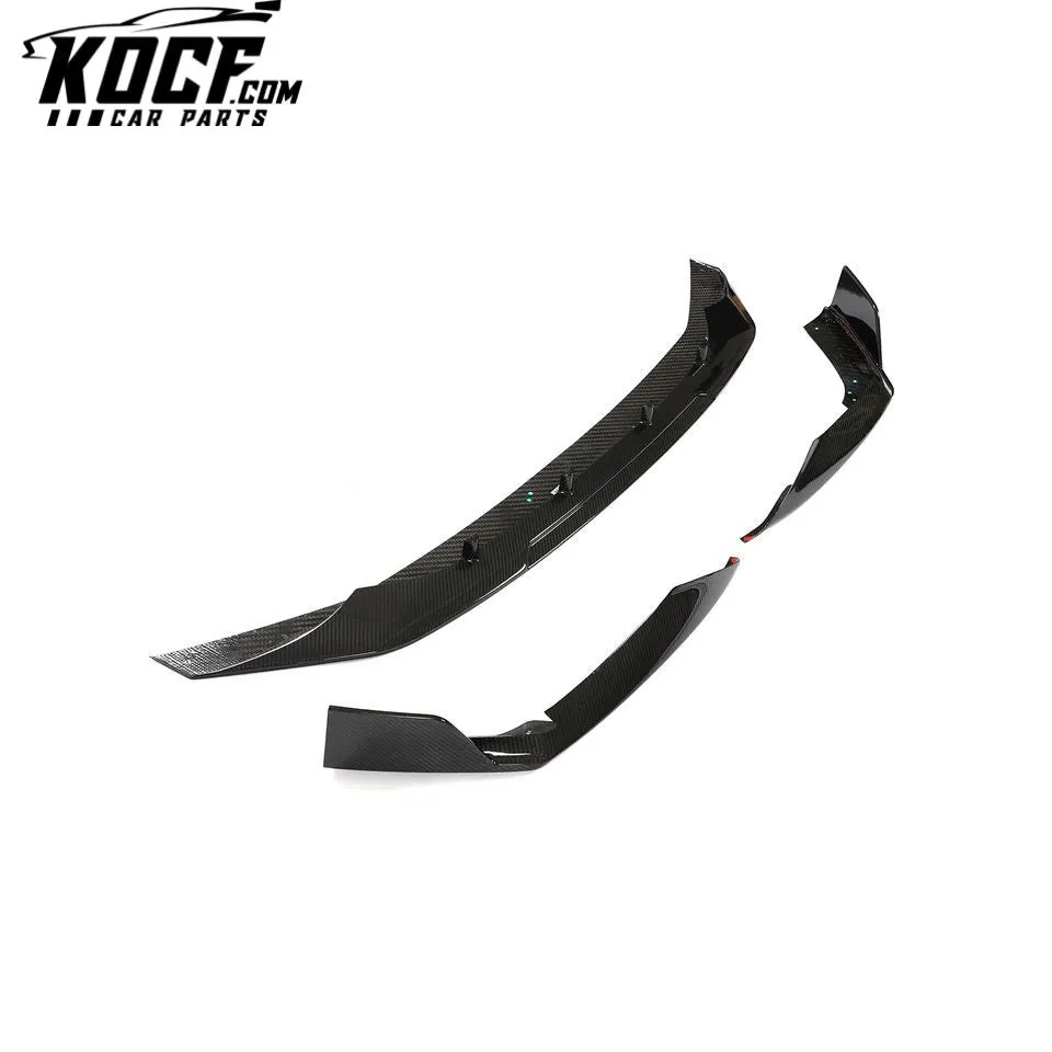 Dry Carbon Fiber RS6 C8 Front Bumper Splitter Lip Spoiler for Audi RS6 C8 Avant Wagon 4-Door 2019-2022