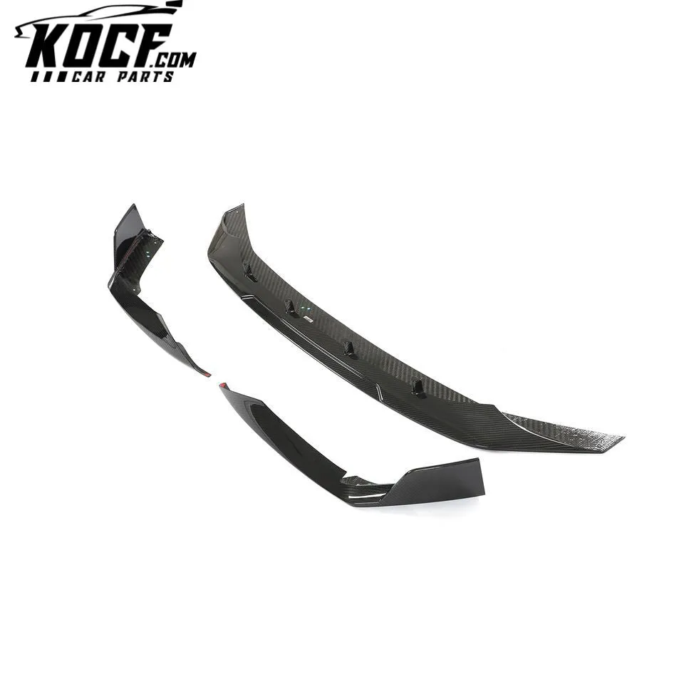 Dry Carbon Fiber RS6 C8 Front Bumper Splitter Lip Spoiler for Audi RS6 C8 Avant Wagon 4-Door 2019-2022