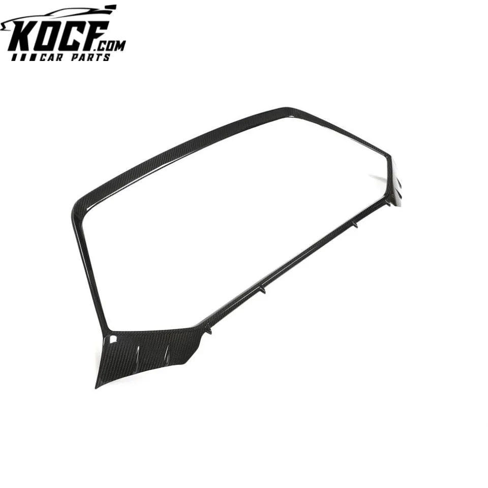 Dry Carbon Fiber RS6 Front Grill Overlay Trim Cover for Audi RS6 A6 C8 Avant Wagon 4-Door 2019- 2021