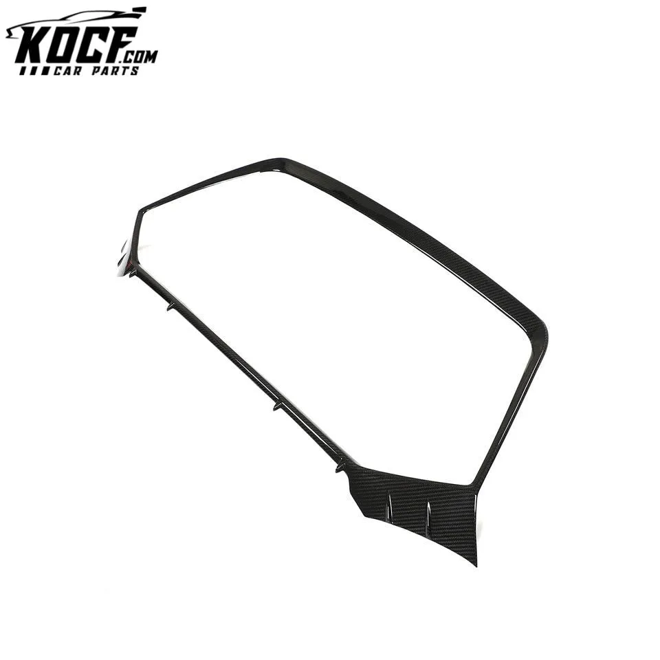 Dry Carbon Fiber RS6 Front Grill Overlay Trim Cover for Audi RS6 A6 C8 Avant Wagon 4-Door 2019- 2021