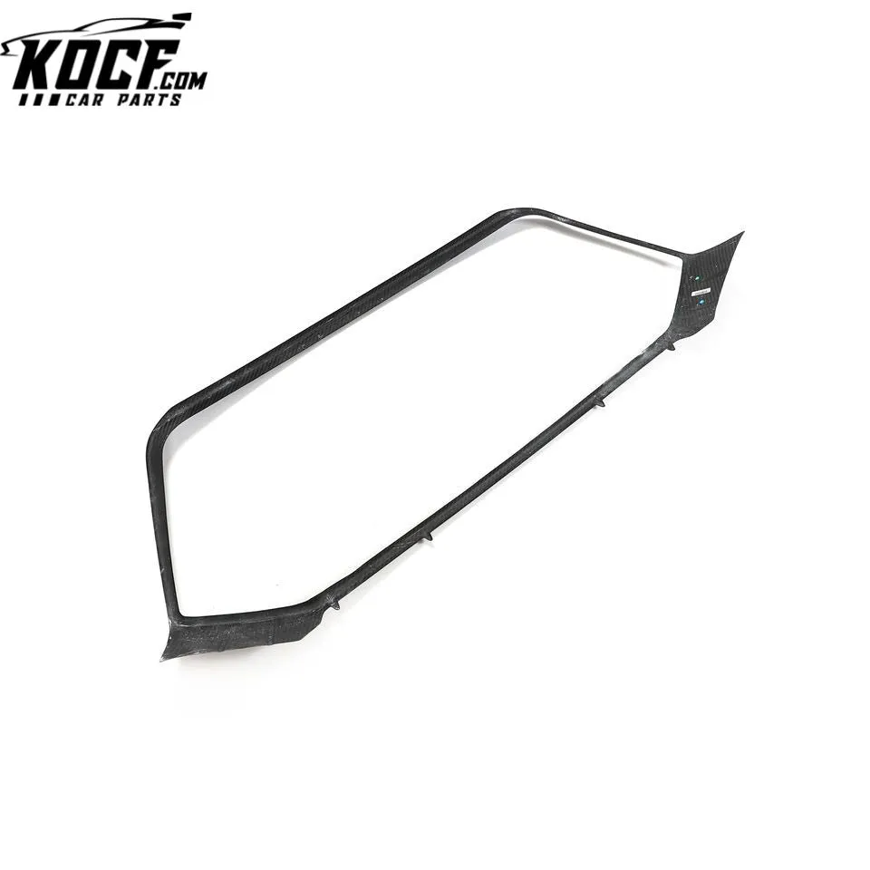 Dry Carbon Fiber RS6 Front Grill Overlay Trim Cover for Audi RS6 A6 C8 Avant Wagon 4-Door 2019- 2021