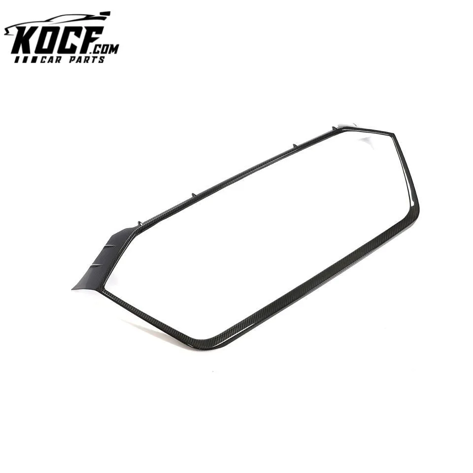 Dry Carbon Fiber RS6 Front Grill Overlay Trim Cover for Audi RS6 A6 C8 Avant Wagon 4-Door 2019- 2021