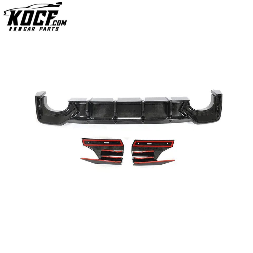 Dry Carbon Fiber RS6 Rear Bumper Lip for Audi RS6 A6 C8 Avant Wagon 4-Door 2019- 2021