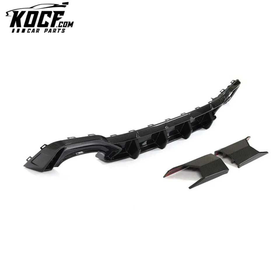 Dry Carbon Fiber RS6 Rear Bumper Lip for Audi RS6 A6 C8 Avant Wagon 4-Door 2019- 2021