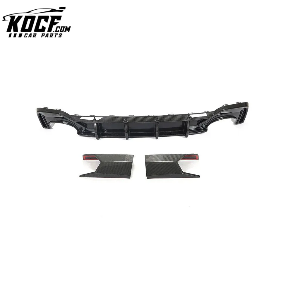 Dry Carbon Fiber RS6 Rear Bumper Lip for Audi RS6 A6 C8 Avant Wagon 4-Door 2019- 2021