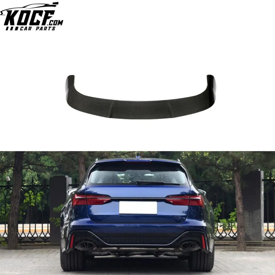 Dry Carbon Fiber RS6 Roof Spoiler for Audi RS6 A6 C8 Avant Wagon 4-Door 2020- 2021