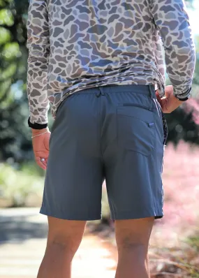 Everyday Shorts- River Rock Grey Deer Camo Pockets