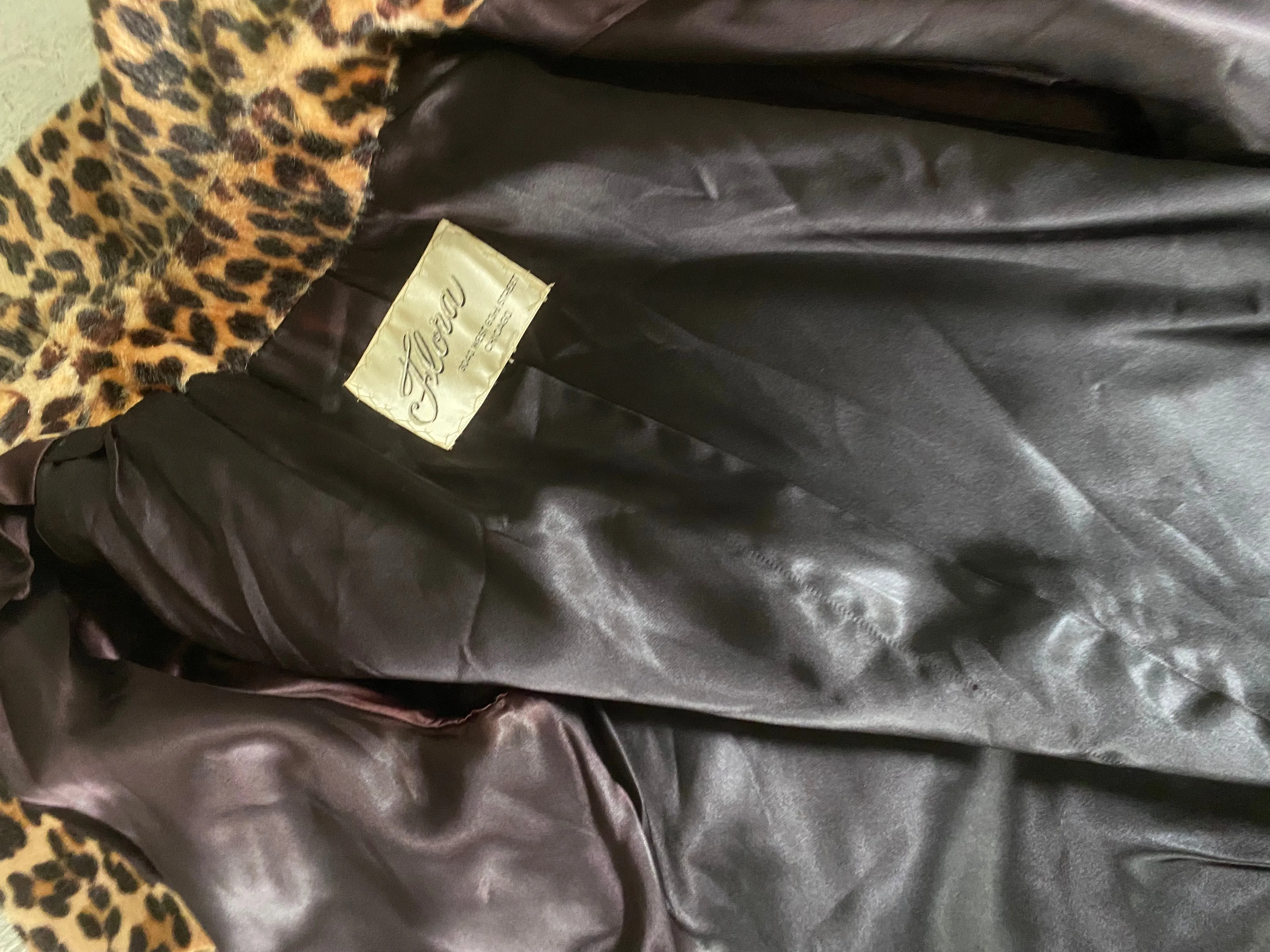 Fabulous 1960s Faux Leopard Print Jacket By Sportowne / Medium