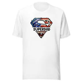 Father's Day T-shirt Super Dad Logo Short Sleeve DTG Printed Crew Neck Premium Top