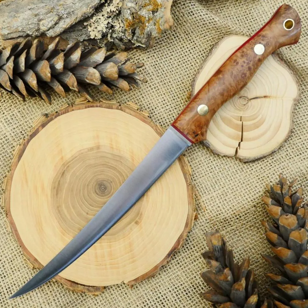 Fisherman: Maple Burl & Red Linen