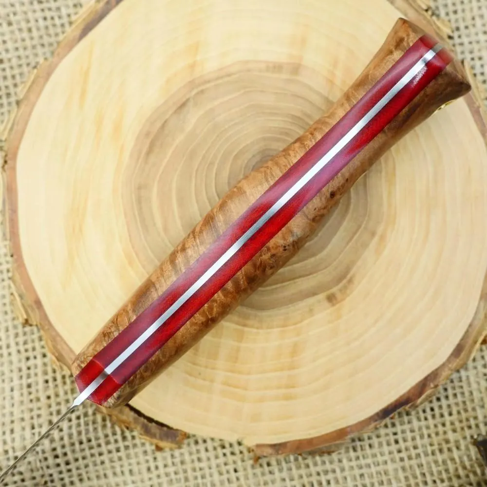 Fisherman: Maple Burl & Red Linen