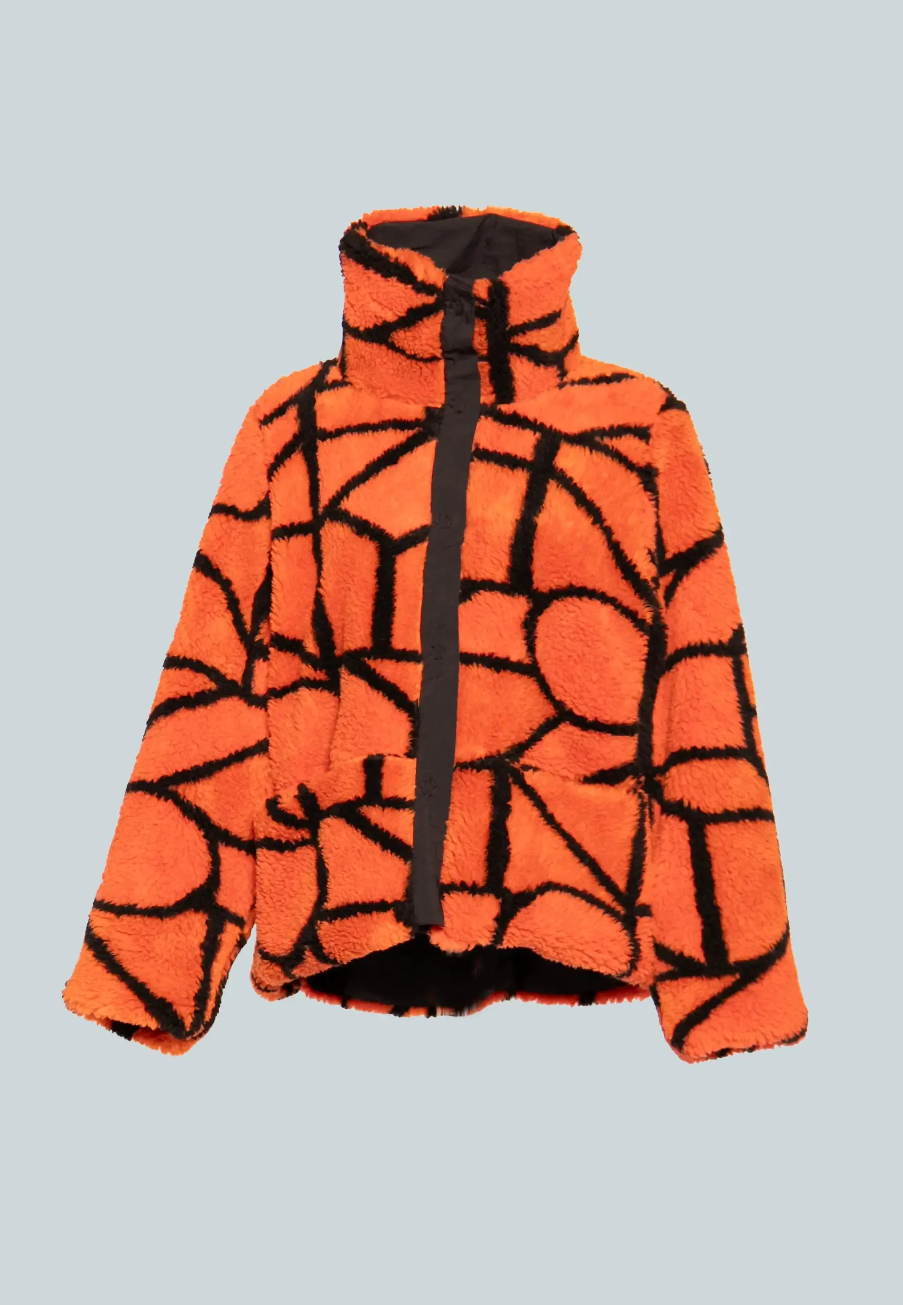 FLIP Mid-length, printed, reversible teddy coat