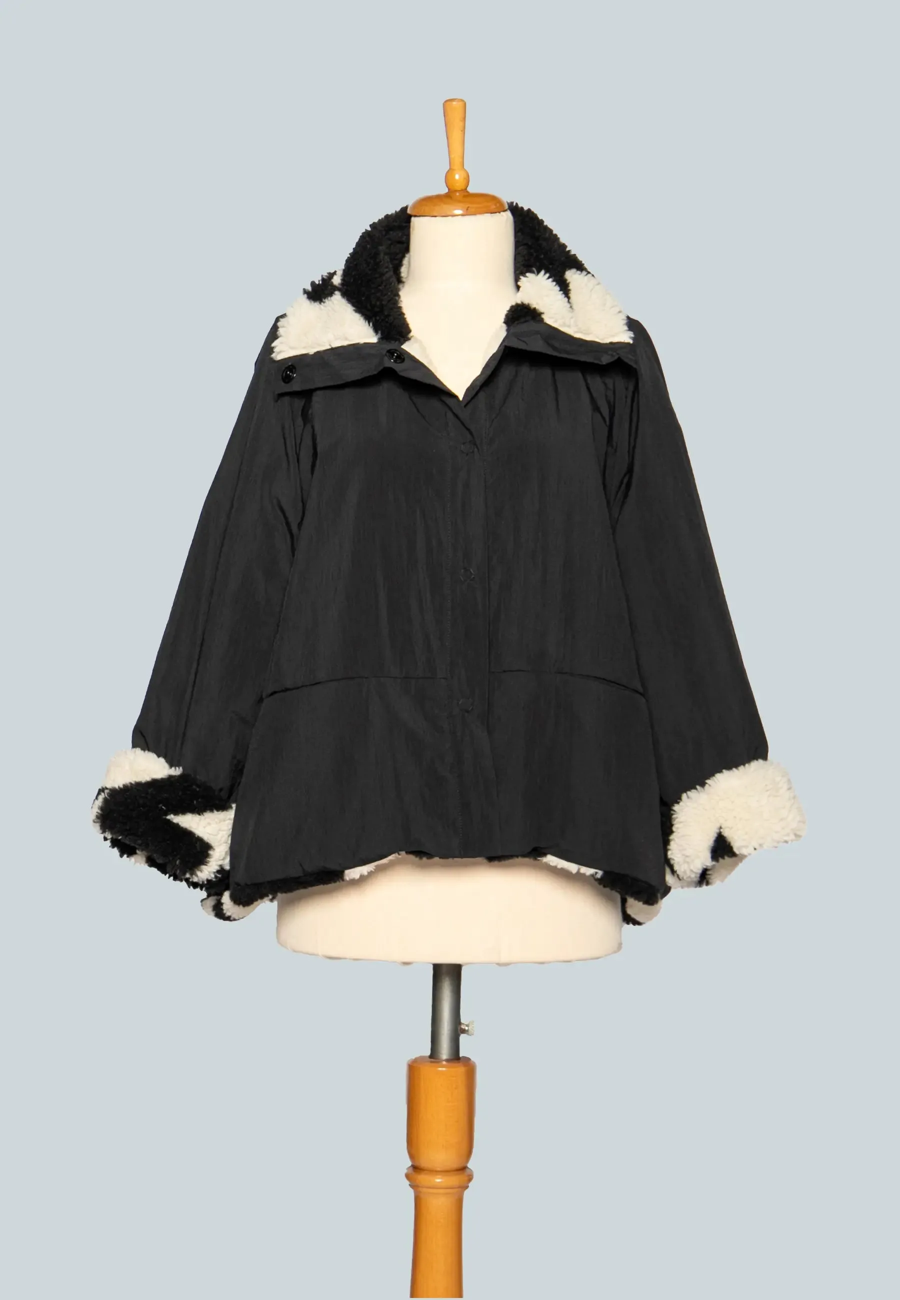 FLIP Mid-length, printed, reversible teddy coat
