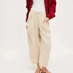 FREE PEOPLE - High Road Solid Barrel Pant - Birch