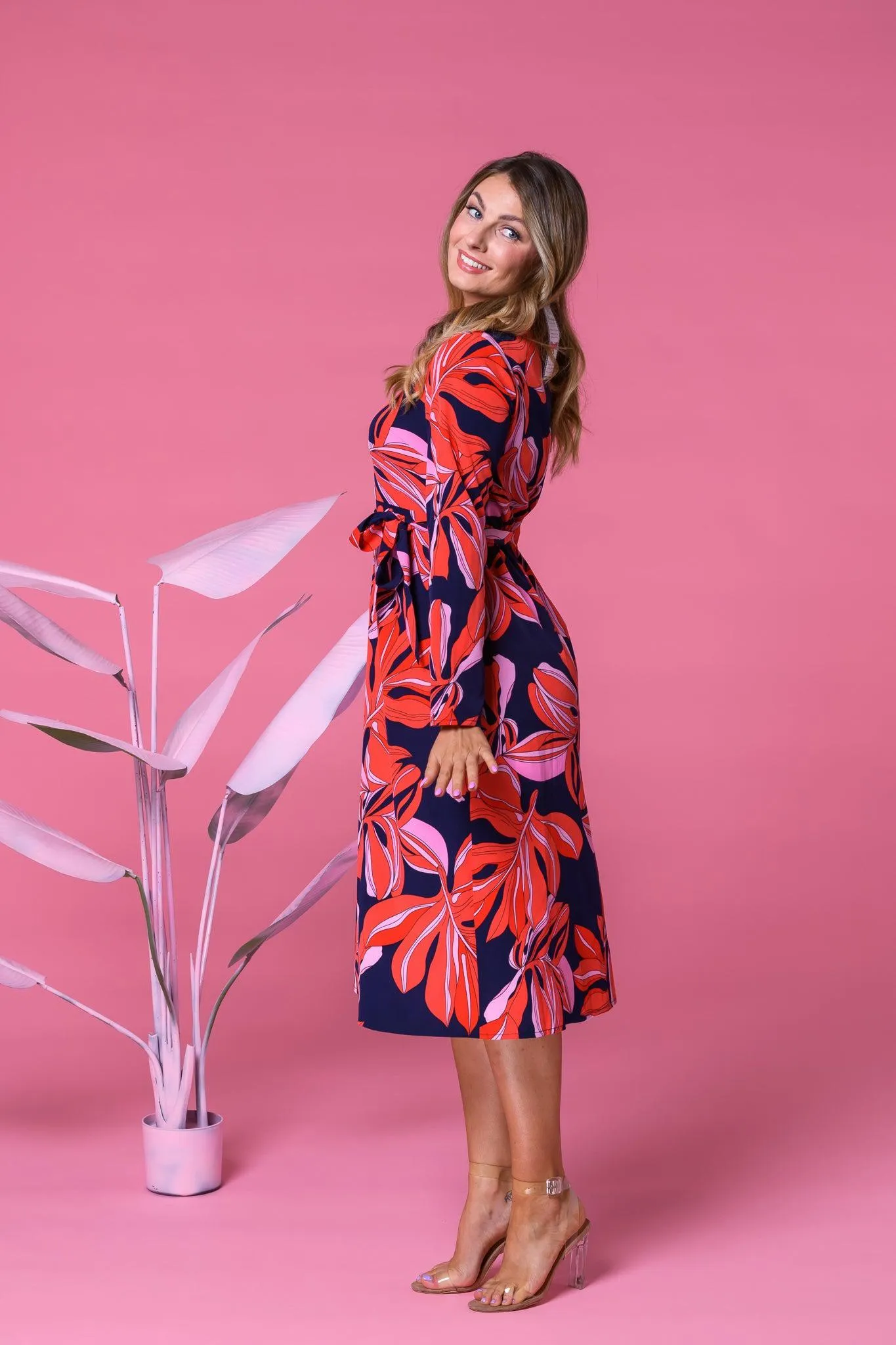 Front Spilt leaf Dress