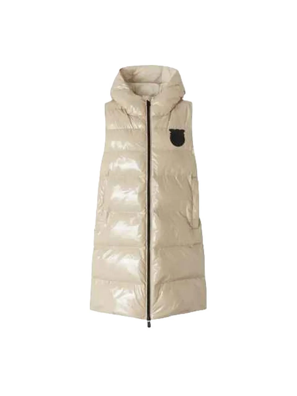Gilet Donna Pinko - Piumino smanicato imbottito con cappuccio - Avorio