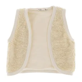 Gilet | Off White Cotton Fur