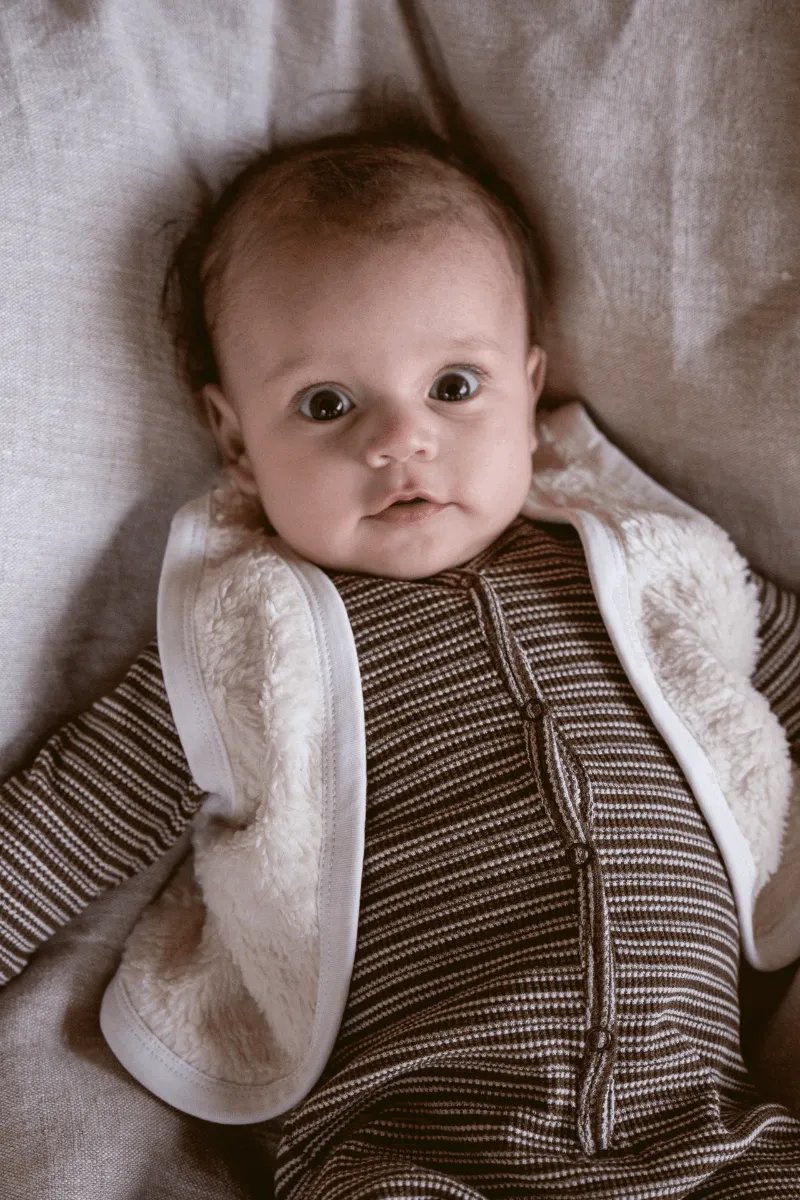 Gilet | Off White Cotton Fur