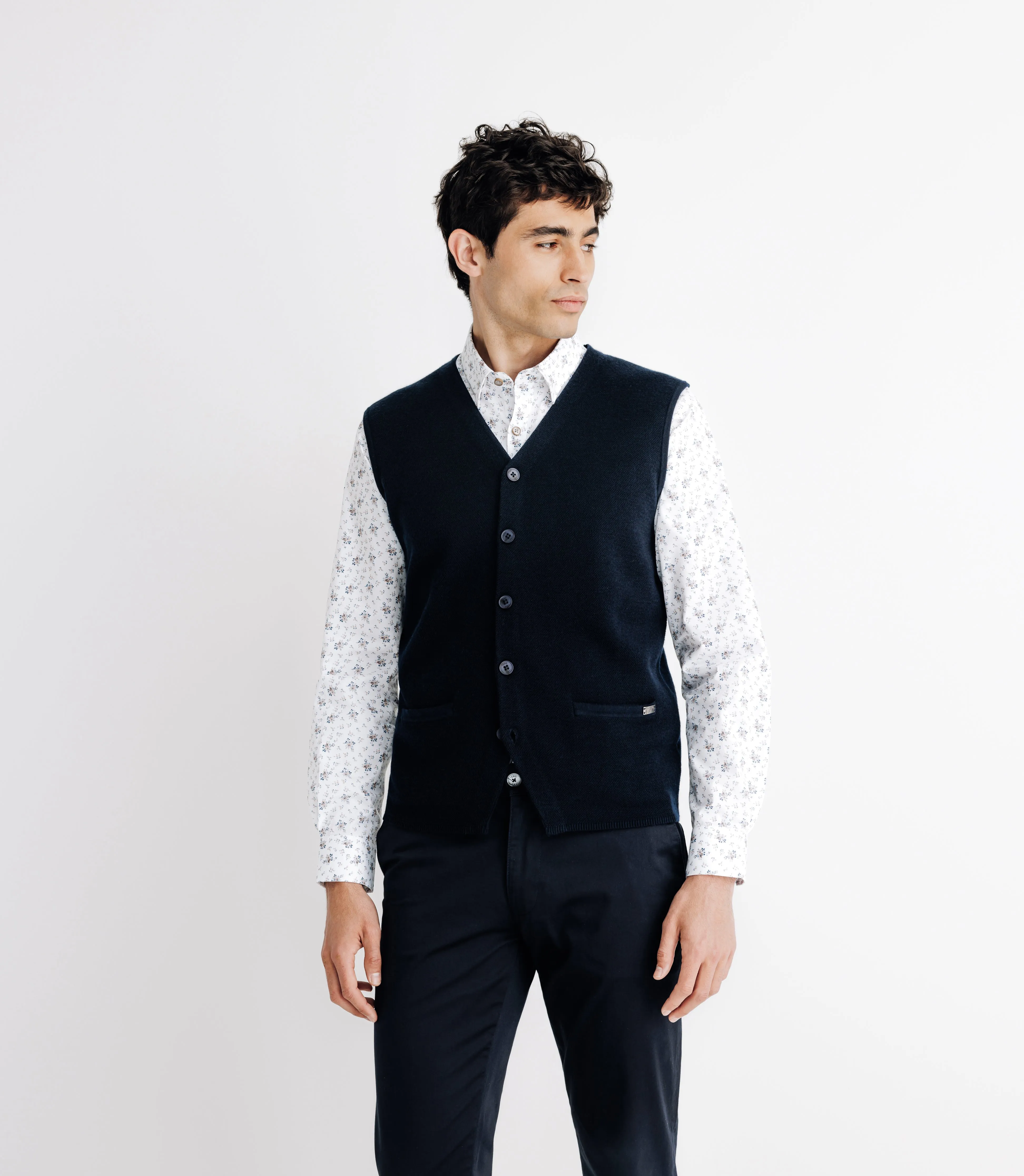 Gilet sans manches marine