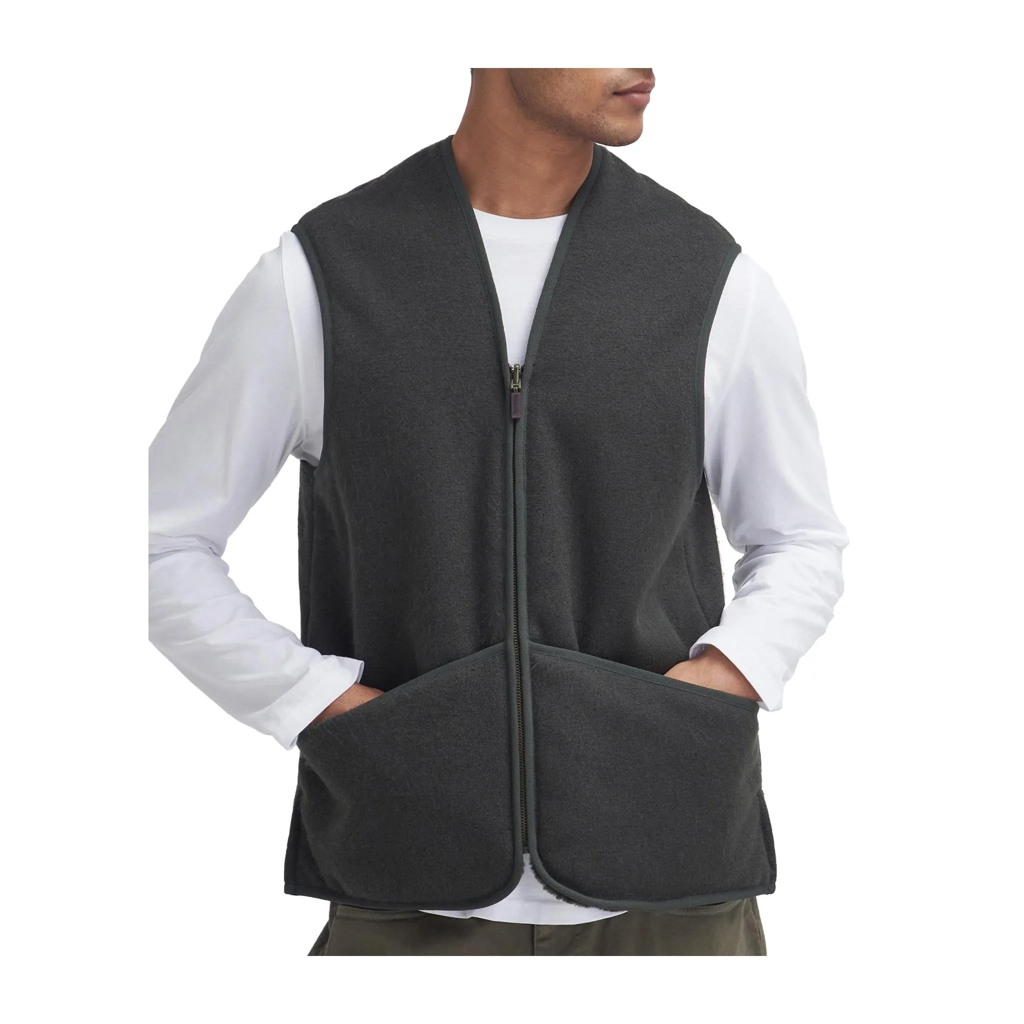 Gilet Uomo Verde in pile