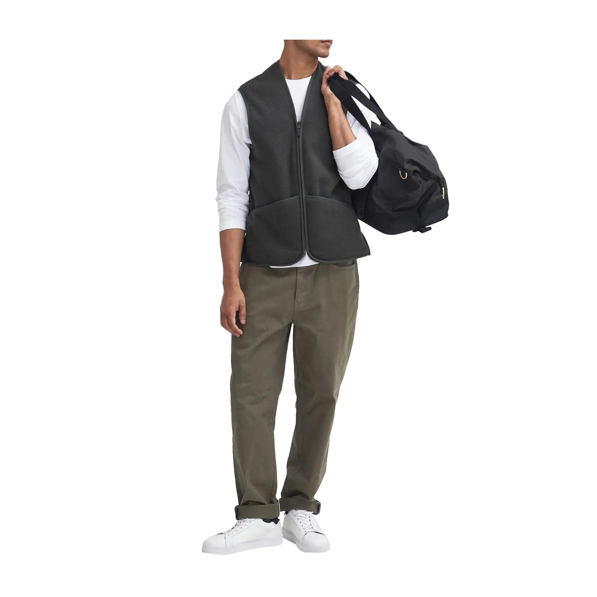Gilet Uomo Verde in pile