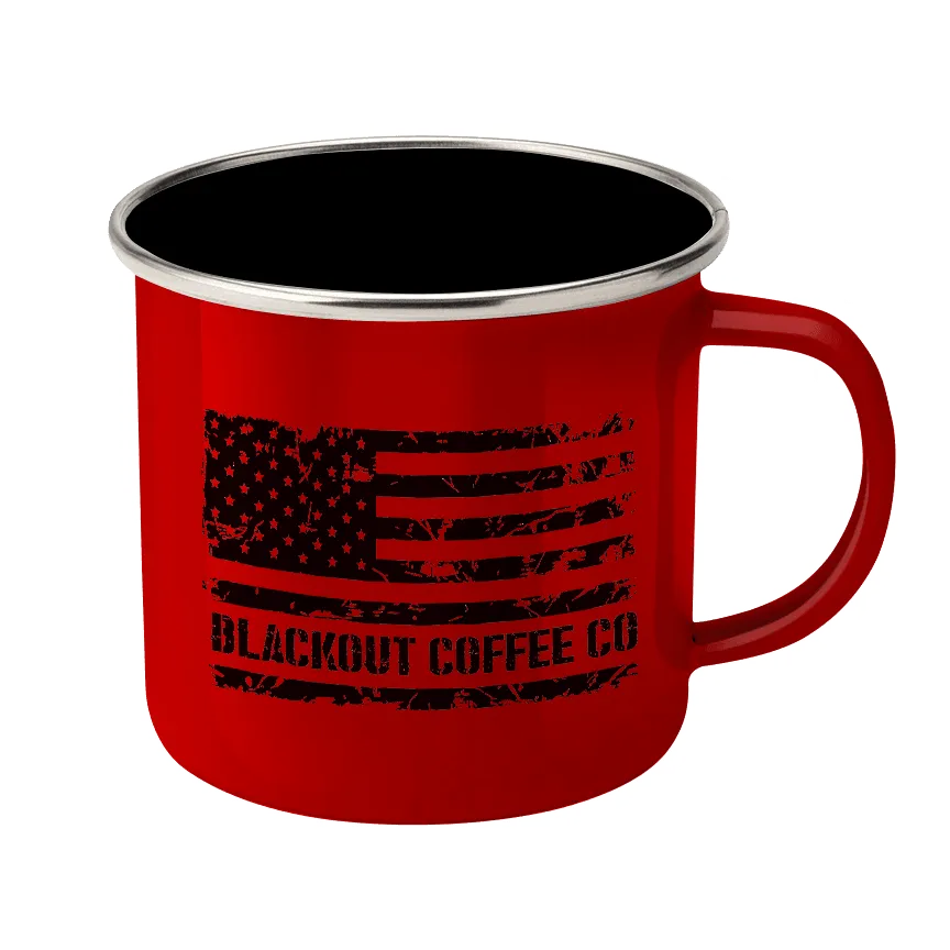 Give Me Coffee Enamel Steel Mug 12 oz