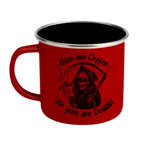 Give Me Coffee Enamel Steel Mug 12 oz
