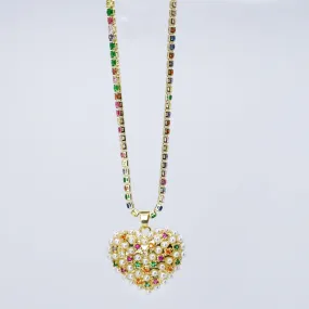 Glowing Heart of Pearls Necklace L5