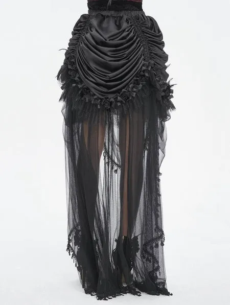 Gothic Luxury Flower Layered Skirt
