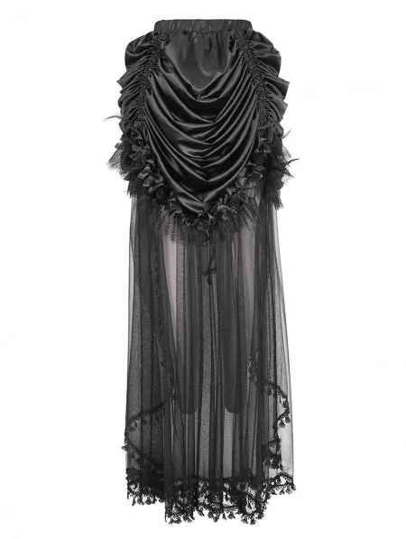 Gothic Luxury Flower Layered Skirt