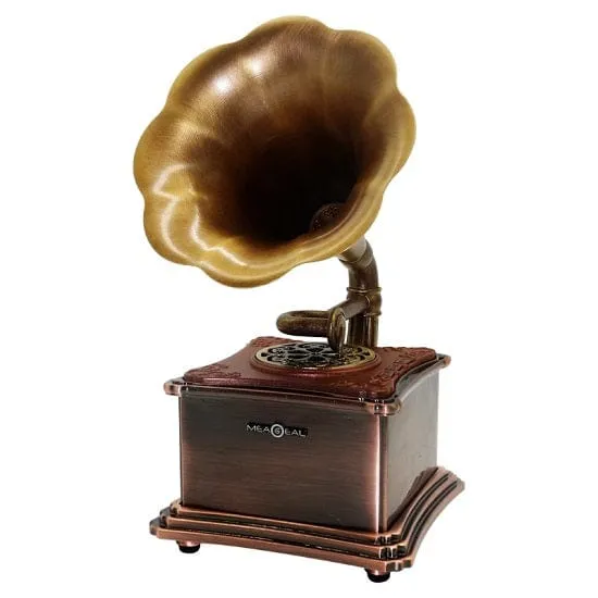 Gramophone Shape Rechargeable Retro Bluetooth Speaker USB
