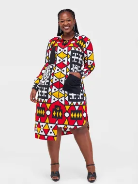 Gravio Fashions Kente Shirt Dress - Multicolored