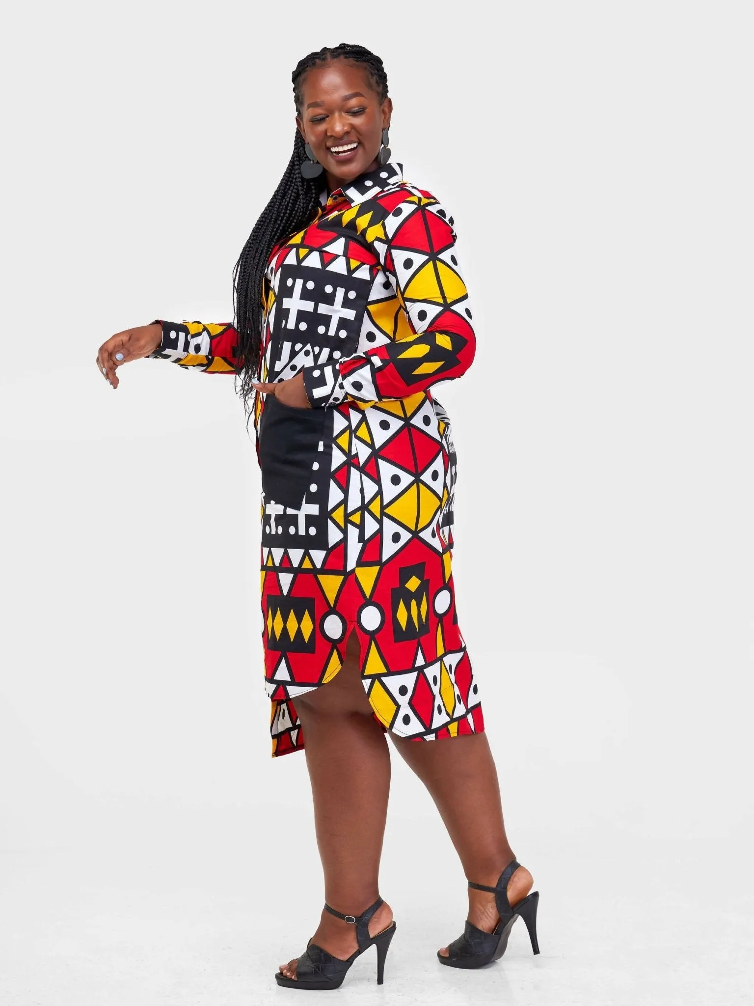 Gravio Fashions Kente Shirt Dress - Multicolored