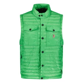 Grenoble 'Ollon' Fabric Gilet Green