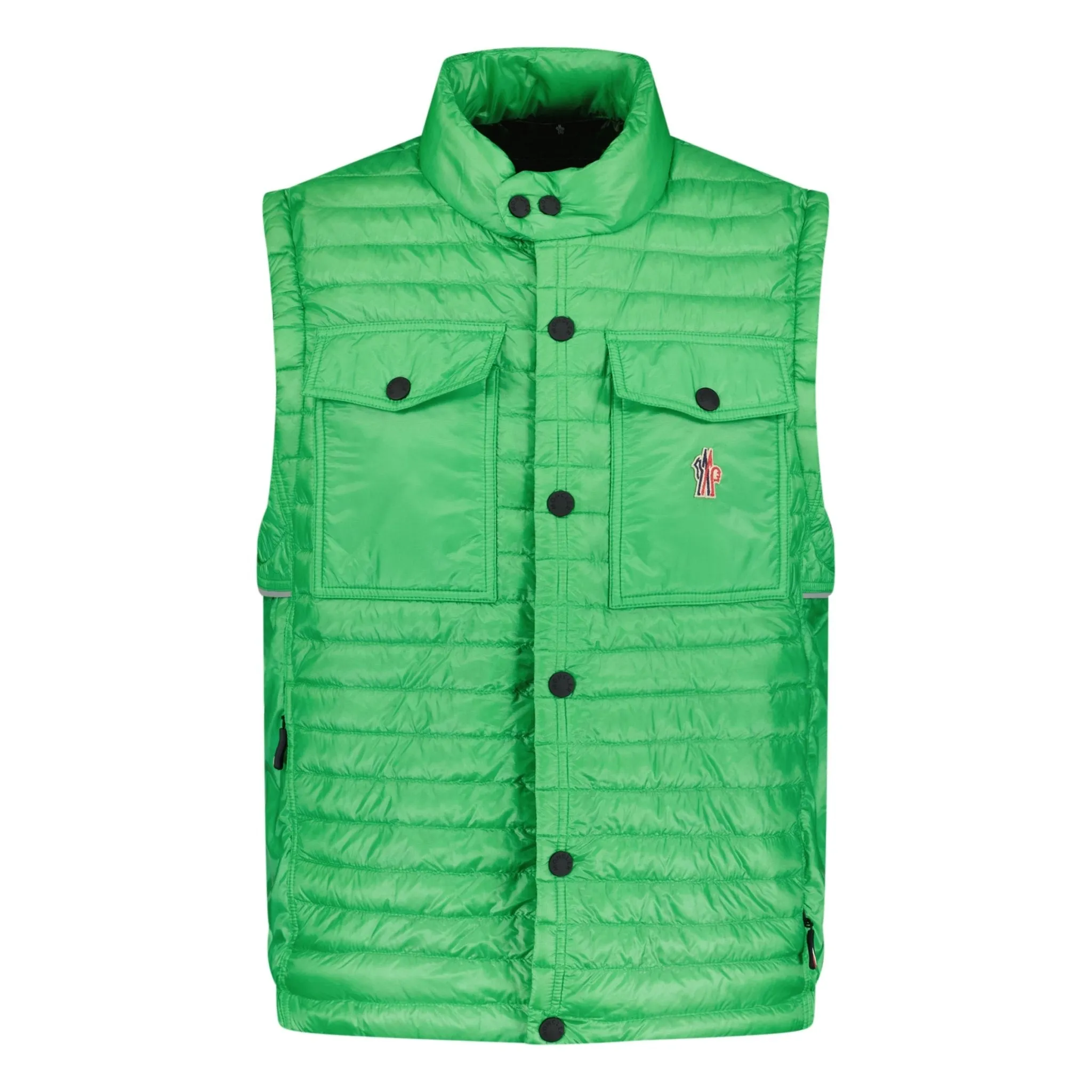 Grenoble 'Ollon' Fabric Gilet Green