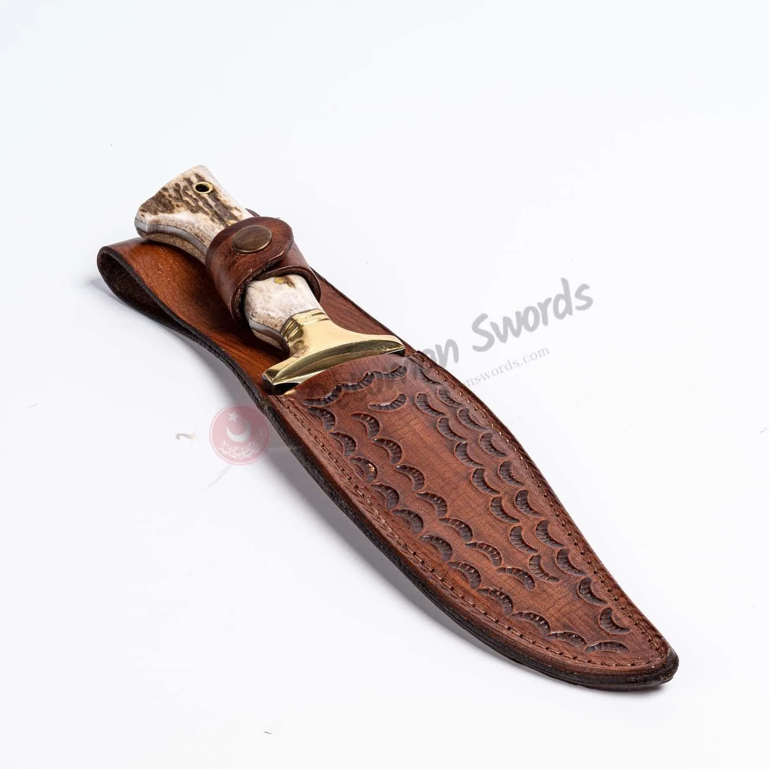 Handmade Deer Horn Handle Camping Knife 12 İnches