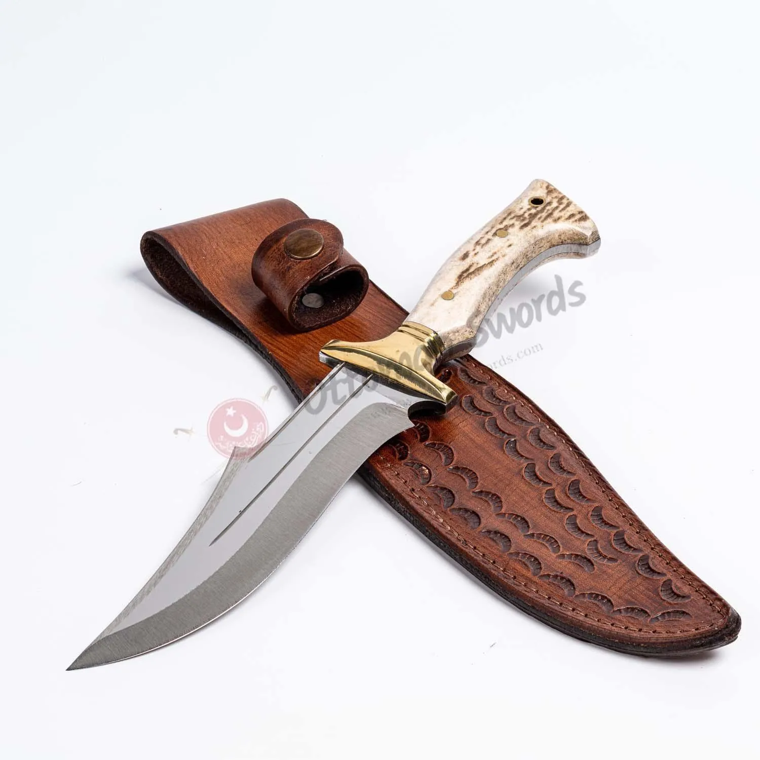 Handmade Deer Horn Handle Camping Knife 12 İnches