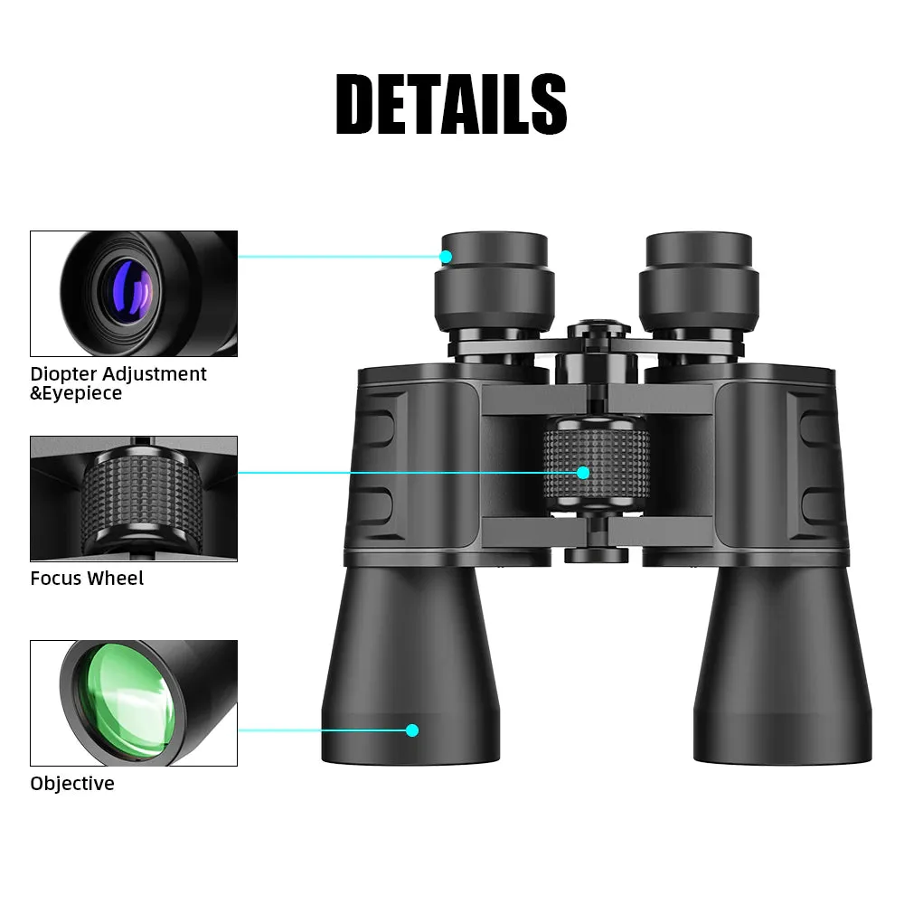 High Power Professional Marine Prizme Waterproof Extreme All-Terrain Black 7x50 HD Binocular by APEXEL