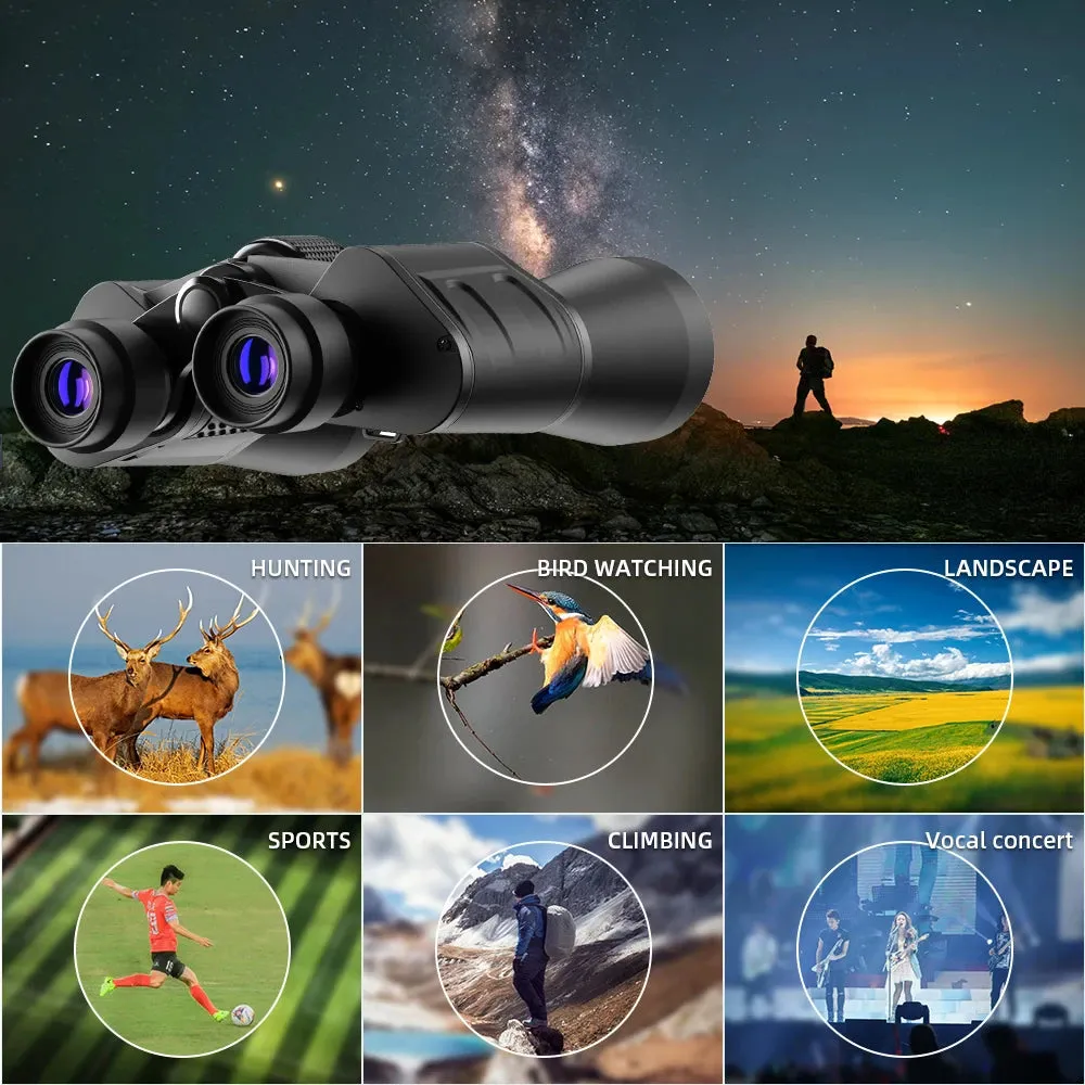 High Power Professional Marine Prizme Waterproof Extreme All-Terrain Black 7x50 HD Binocular by APEXEL