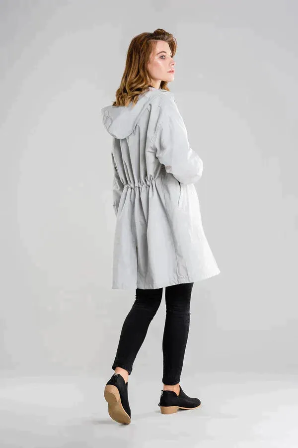 Hooded Button Jas