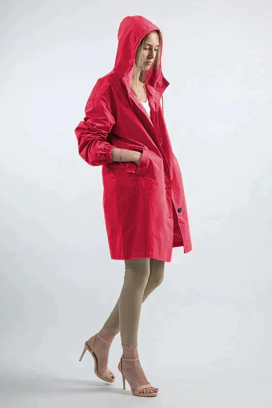 Hooded Button Jas