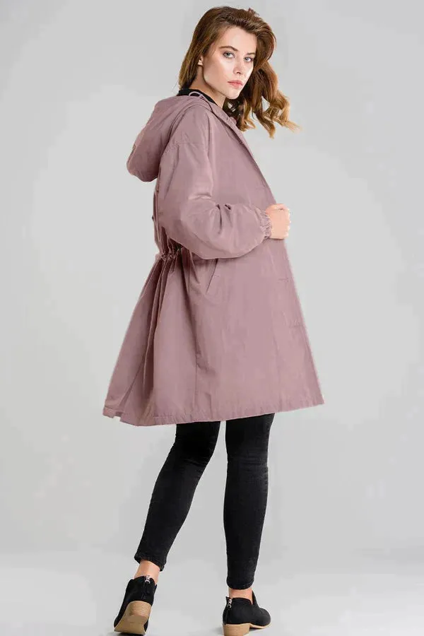 Hooded Button Jas