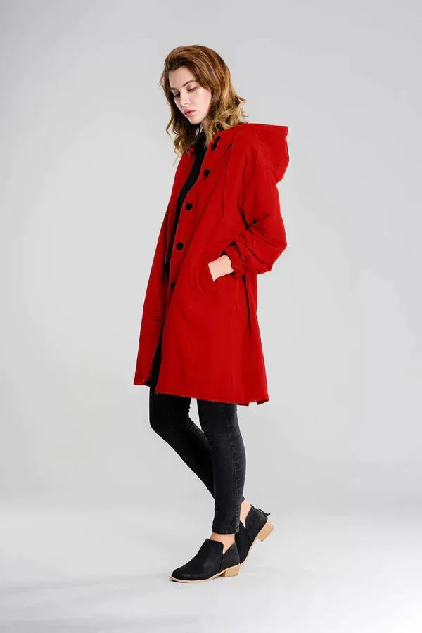 Hooded Button Jas