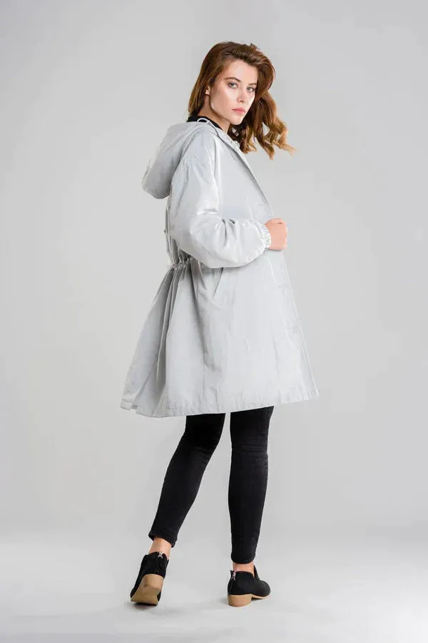 Hooded Button Jas