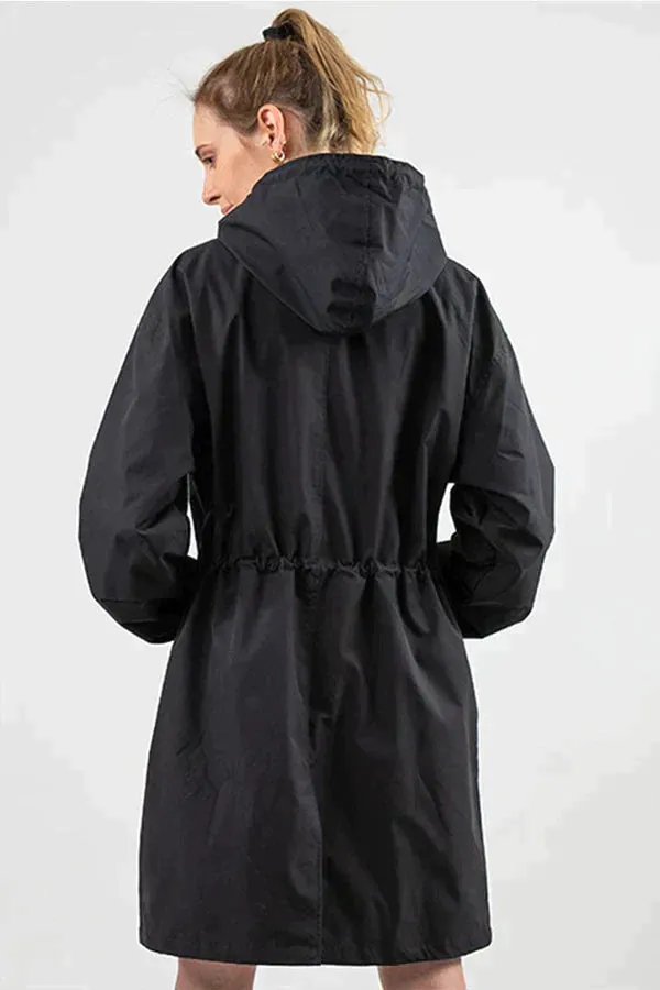 Hooded Button Jas