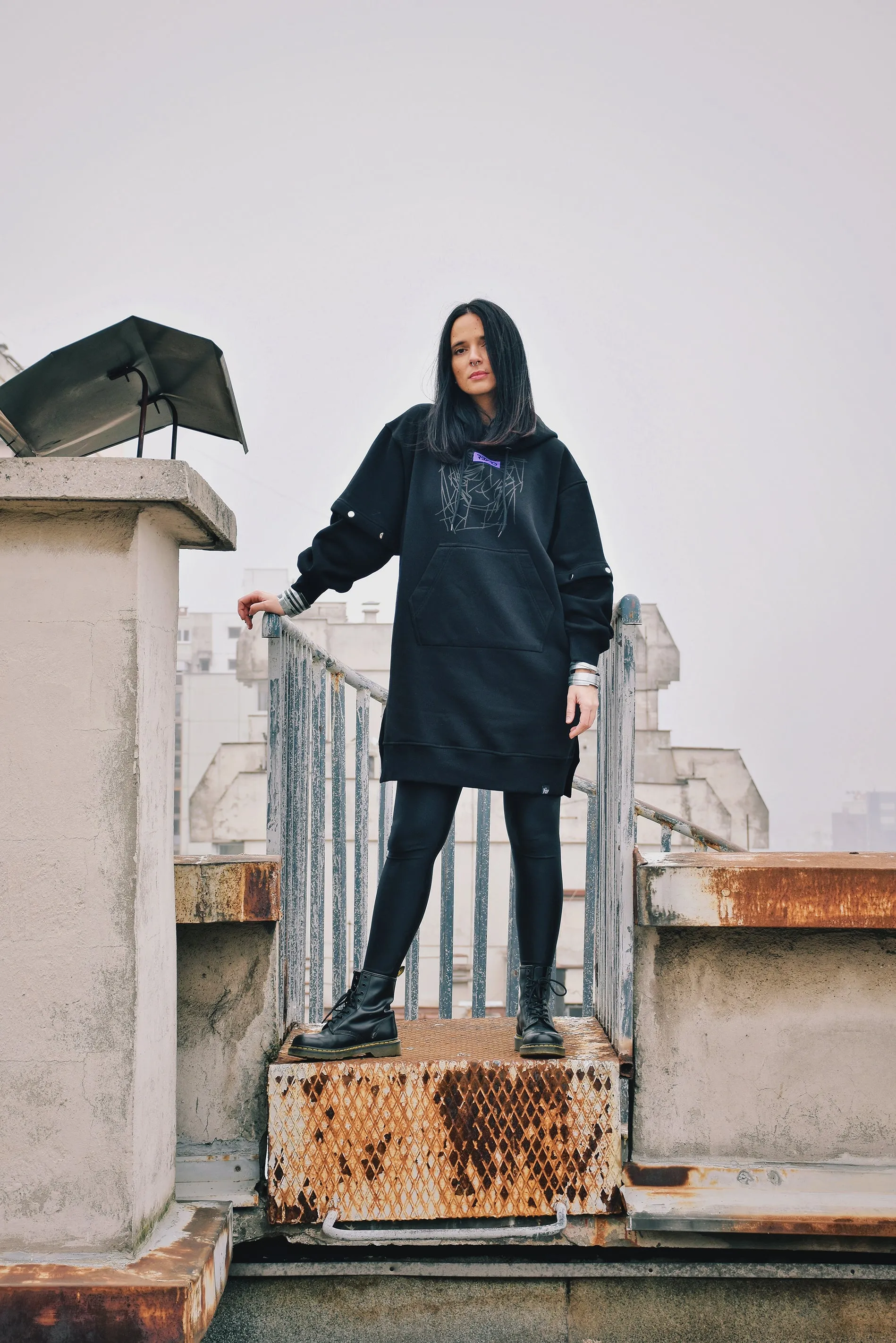 Hoodie/dress with removable sleeves by Ruby Red