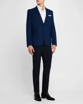 Hugo Boss Mens Slim Fit Genius Wool Dress Pants Blue 36 / 32