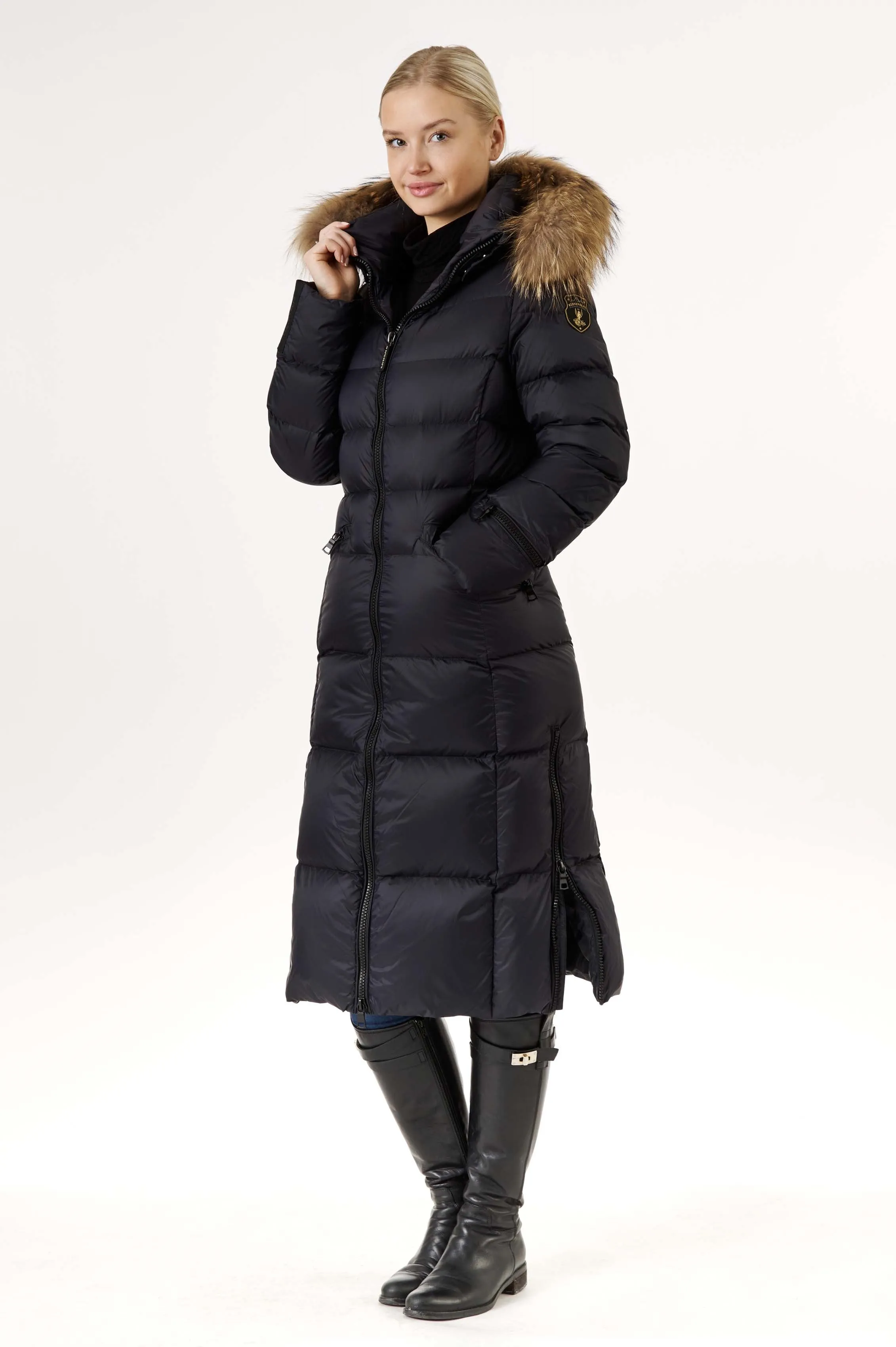 Iclyn Long Down Coat | Black