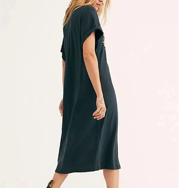 Journey Bohemian Short Sleeve Long Tee T-shirt Dress