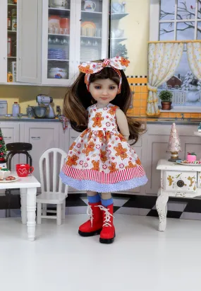 Kitty Gingerbread - dress with boots for Ruby Red Fashion Friends doll
